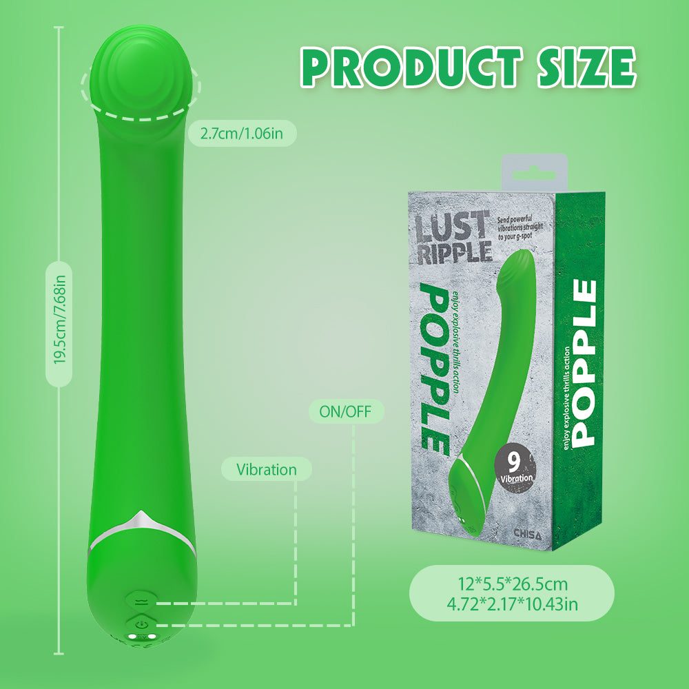 Lust Ripple Popple 9 Function G Spot Massager Green G-Spot Vibrators