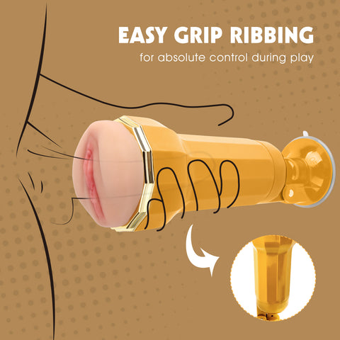Chisa Ella Realistic Vibrating Vagina Cup - Masturbators and Strokers