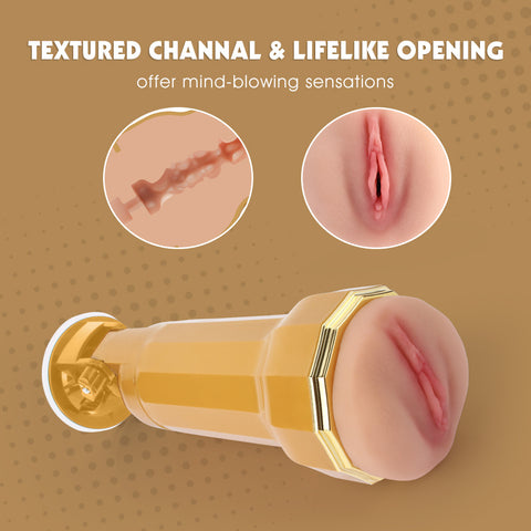 Chisa Ella Realistic Vibrating Vagina Cup - Masturbators and Strokers