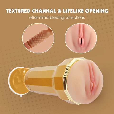 Chisa Kelsi Vibrating Realistic Vagina Cup - Masturbators and Strokers