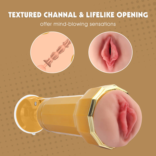 Chisa Shyla Realistic Vibrating Vagina Cup {% if variant != 'Default Title' and variant != blank %} {% endif %} Masturbators and Strokers