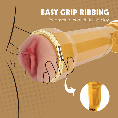 Chisa Shyla Realistic Vibrating Vagina Cup - Masturbators and Strokers