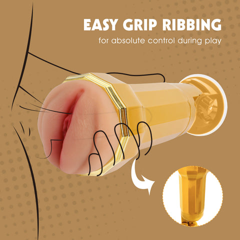Chisa Abbie Realistic Vagina Vibrating Cup - Masturbators and Strokers