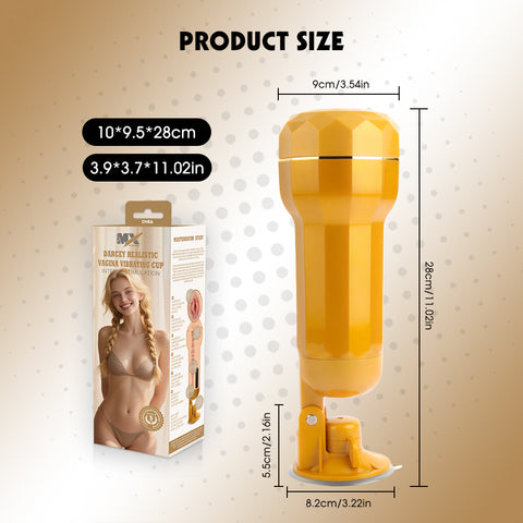 Chisa Darcey Realistic Vagina Vibrating Cup - Masturbators and Strokers