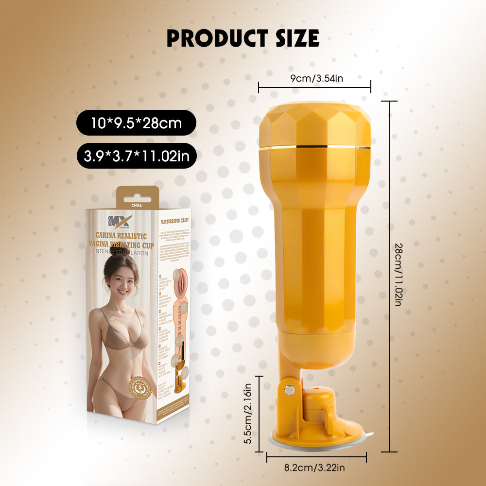 Chisa Carina Realistic Vagina Vibrating Cup Masturbators and Strokers