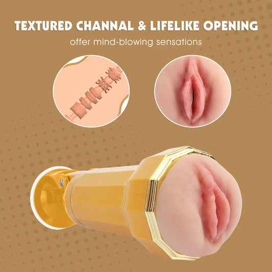 Chisa Carina Realistic Vagina Vibrating Cup {% if variant != 'Default Title' and variant != blank %} {% endif %} Masturbators and Strokers