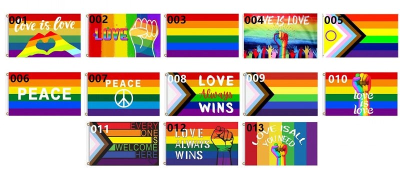 Love & Peace Gay Pride Flag Medium Party Gifts and Novelties