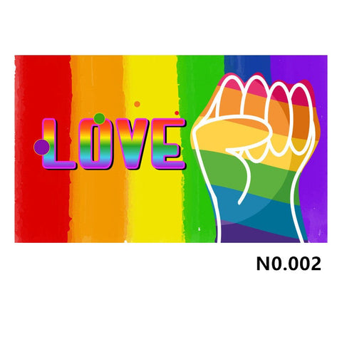 Love & Peace Gay Pride Flag Medium - Party Gifts and Novelties