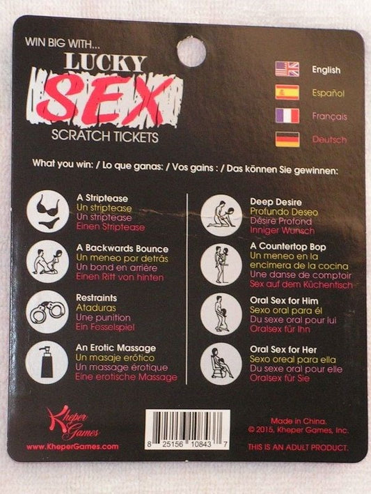 Lucky Sex Scratch Tickets Sex Games, Coupons and Tricks