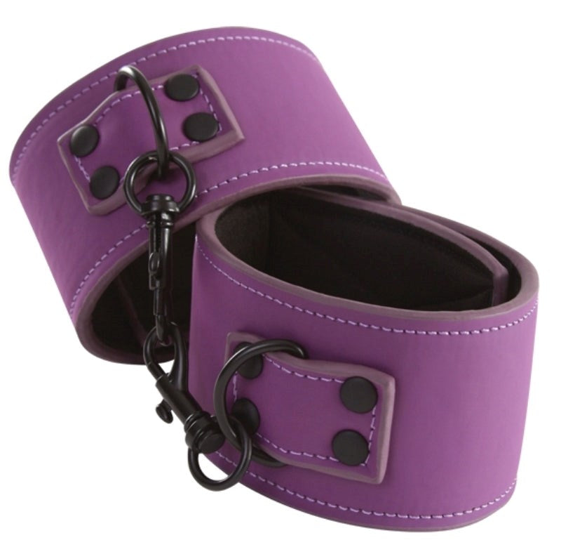 NS Novelties Lust Bondage Ankle Cuff Purple Collars And Cuffs