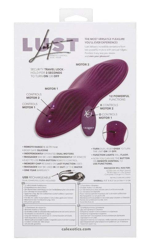 Lust Remote Control Dual Rider Remote Control Vibrators