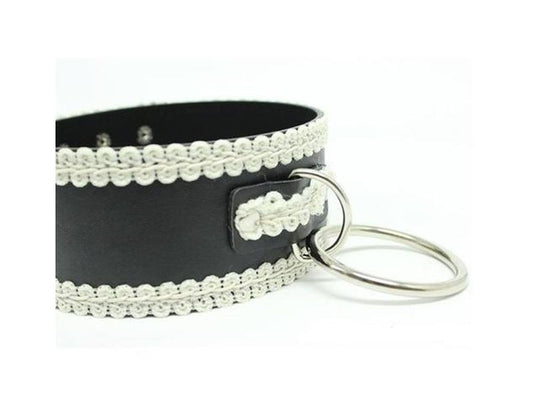 Lustful Studded and Laced Collar Heavy - Collars and Leads