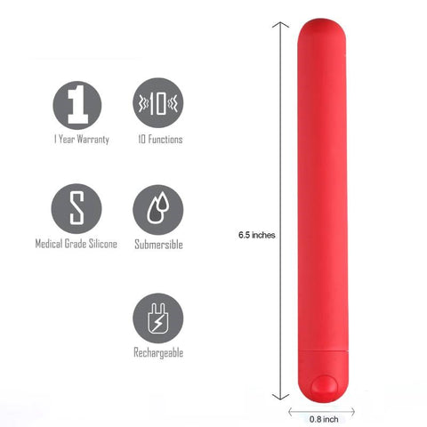 Maia Abbie XL Bullet - 10 Functions, Waterproof, USB Rechargeable - Bullet Vibrators
