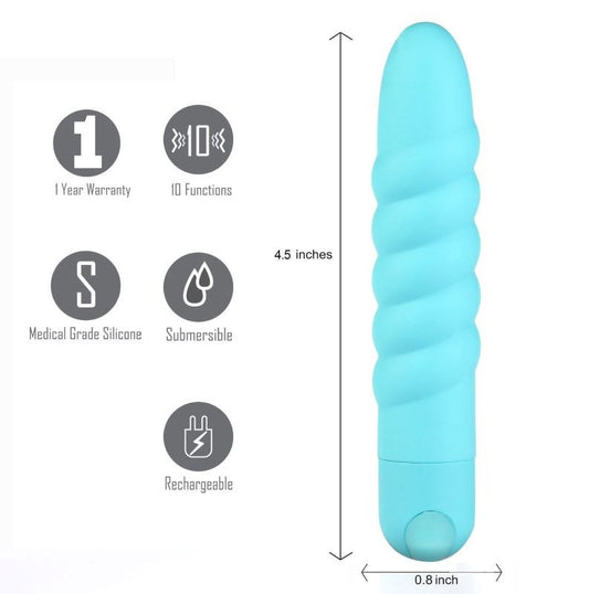 Maia Toys' Lola Teal - Supercharged Pleasure Companion - Bullet Vibrators
