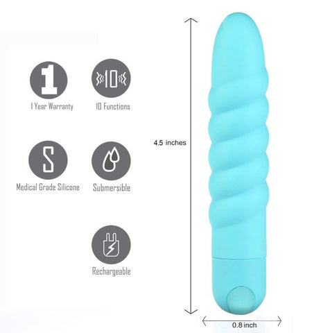 Maia Toys' Lola Teal - Supercharged Pleasure Companion - Bullet Vibrators