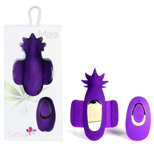 Maia Sativa 420 - Discreet Rechargeable Remote Panty Vibe for Pleasure-Filled Adventures - Remote Control Vibrators