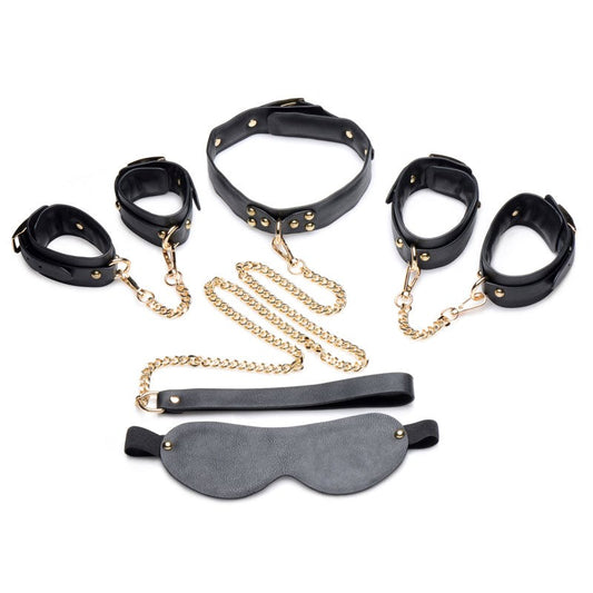 Elevate Your Submission - XR Brands Golden Bondage Collection - Bondage Kits