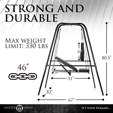 Master Series Throne - Luxurious Adjustable Sex Sling for Passionate Encounters - Sex Swings And Slings