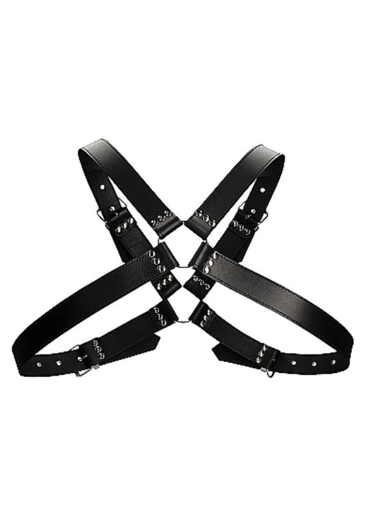 Bondage Bliss - Adjustable Leather Harness for Men - Cuffs and Restraints