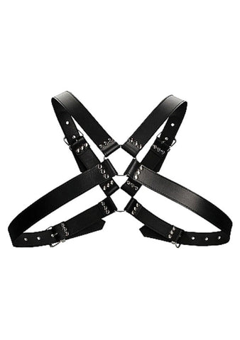 Bondage Bliss - Adjustable Leather Harness for Men - Cuffs and Restraints