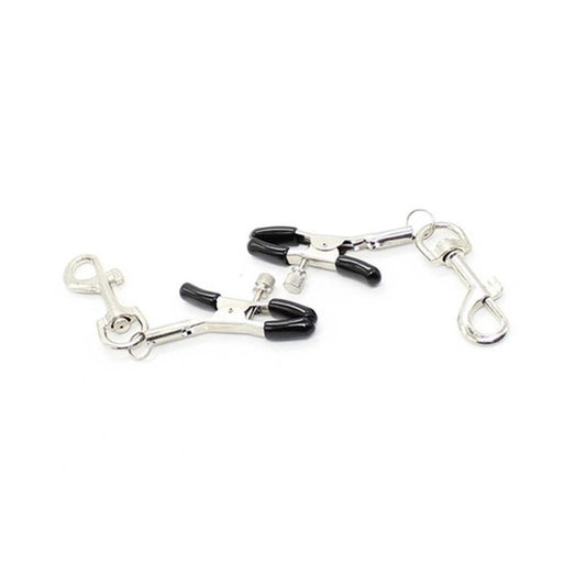 Metal Nipple Clamp With Leash Clips Breast and Nipple Toys