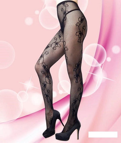 Mia Pantyhose Floral Design - Hosiery