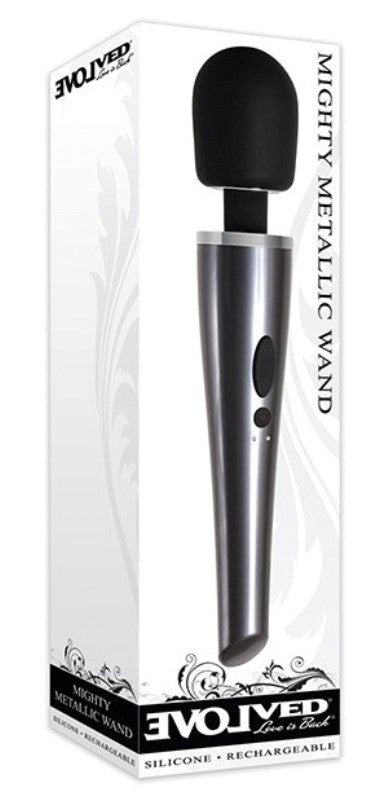 Evolved Mighty Metallic Pleasure Wand - 5-Year Warranty - Body Wands