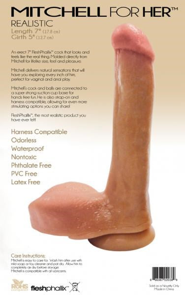 Mitchell for Her Genuine Cast Realistic Dildos