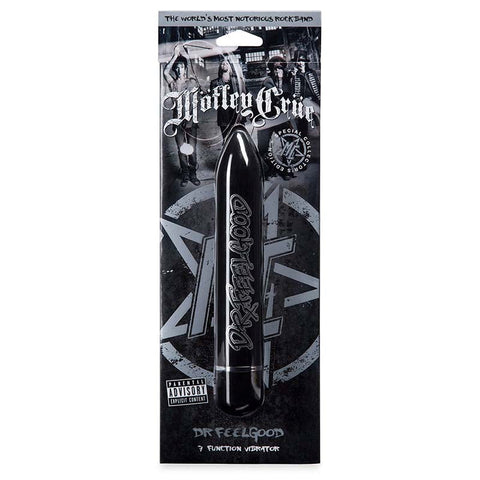 Motley Crue Dr Feelgood 7 Function Vibrator Black - Bullet Vibrators