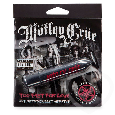 Motley Crue Too Fast For Love 10 Function Bullet Vibrator Silver - Personal Massagers
