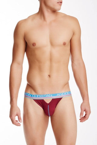 NanoFit Teaser Jock Burgundy Medium - Jocks and G-Strings