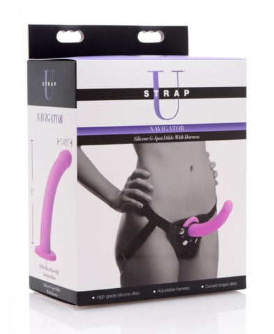 Navigator Silicone G-Spot Dildo with Harness - Strap On Sextoys