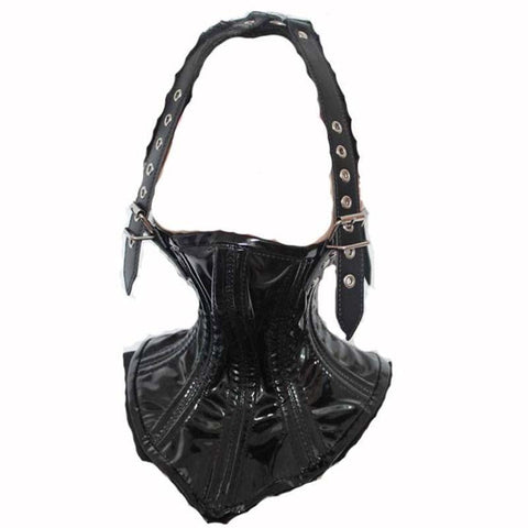Neck Corset Head Harness Leather - Cuffs and Restraints