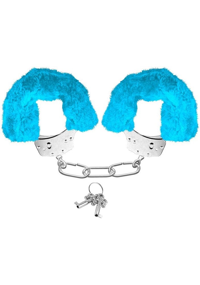 Neon Furry Cuffs Blue Cuffs and Restraints