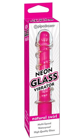 Pipedream Neon Glass Adult Vibrator Twirl - Glass Sex Toys