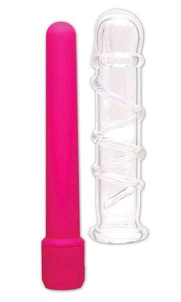 Neon Glass Vibrator Twirl Glass Sex Toys