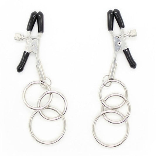 Nipple Clamps with 3 Ring Breast and Nipple Toys