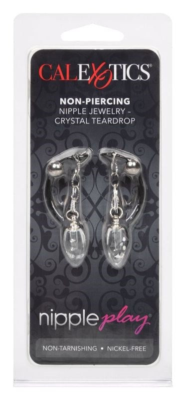 Nipple Play Non-Piercing Nipple Jewelry Crystal Teardrop Nipple and Clit Clamps