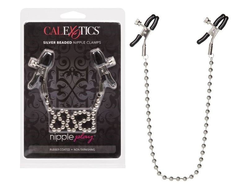 Nipple Play Silver Beaded Nipple Clamps Nipple and Clit Clamps