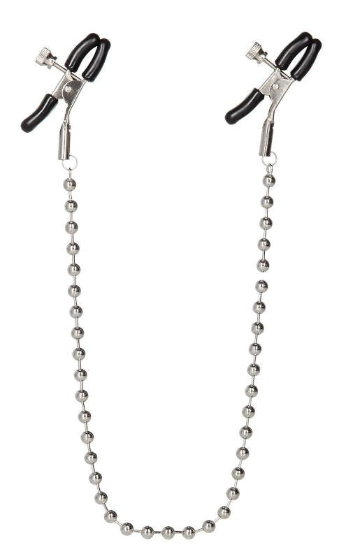 Nipple Play Silver Beaded Nipple Clamps - Nipple and Clit Clamps