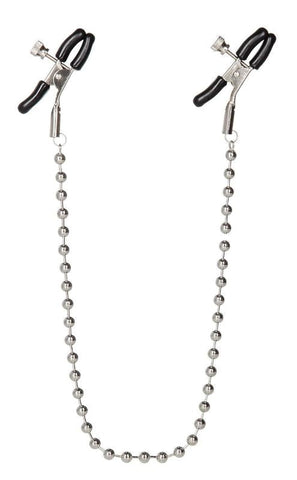 Nipple Play Silver Beaded Nipple Clamps - Nipple and Clit Clamps