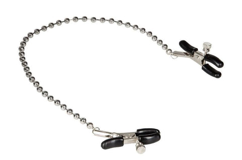 Nipple Play Silver Beaded Nipple Clamps - Nipple and Clit Clamps