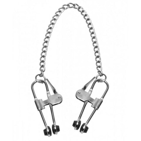 Nipple Press Clover Clamps With Chain - Nipple and Clit Clamps