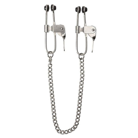 Nipple Press Clover Clamps With Chain - Nipple and Clit Clamps