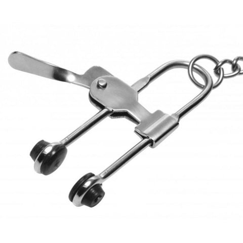 Nipple Press Clover Clamps With Chain - Nipple and Clit Clamps