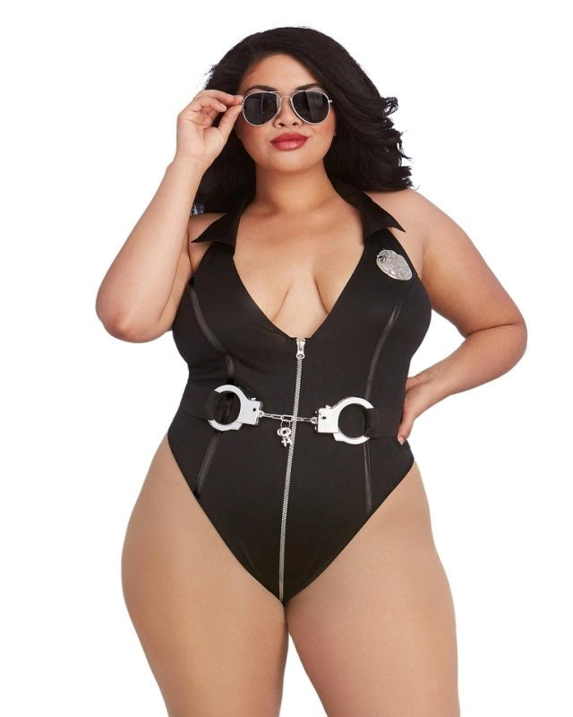 Officer Naughty 4 Piece Costume Queen Size Fancy Dress Ups