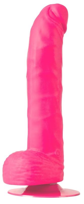 One Touch Silicone 8" Vibrator Pink - Realistic Dildos