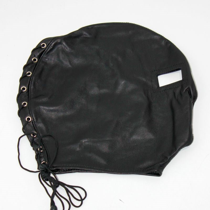 Open Eyed BDSM Hood Faux Leather Bondage Hoods