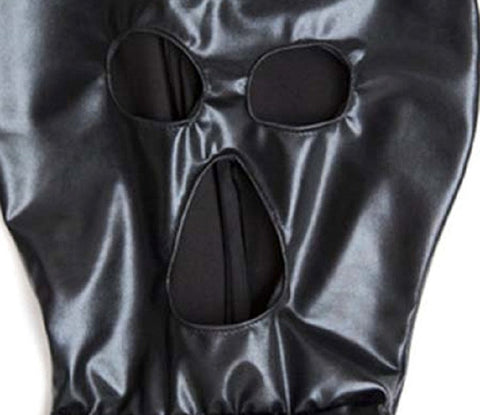 Open Mouth & Eyes PVC Bondage Hood - Bondage Hoods
