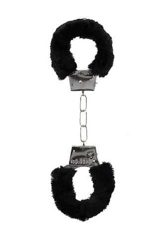 Lightweight Fur-Lined Steel Cuffs with Easy Release Button - Cuffs and Restraints